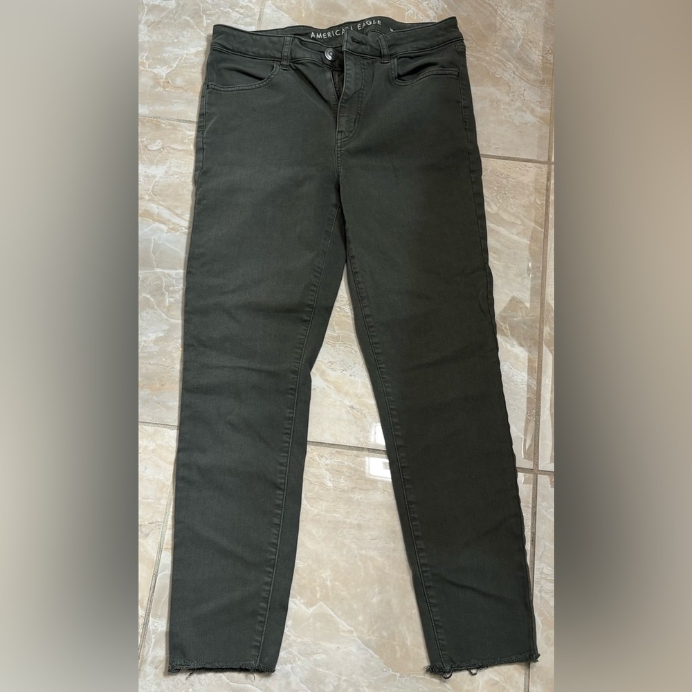 Green tight jeans American eagle